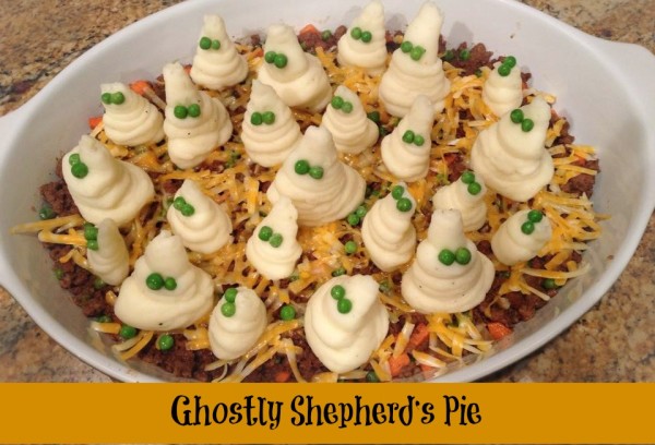 Ghostly Shepherd's Pie für Halloween