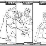 beauty and the beast colouring pages free printable