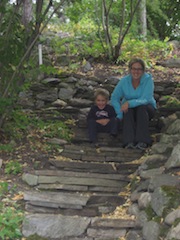 Ben and Mom at Reader Rock Garden