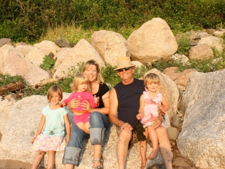 Sarah Deveau and her family in Nova Scotia