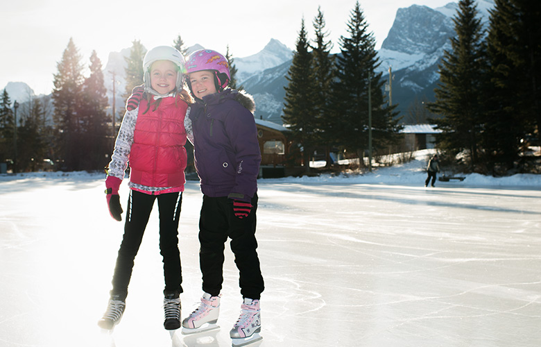 skating on the pond