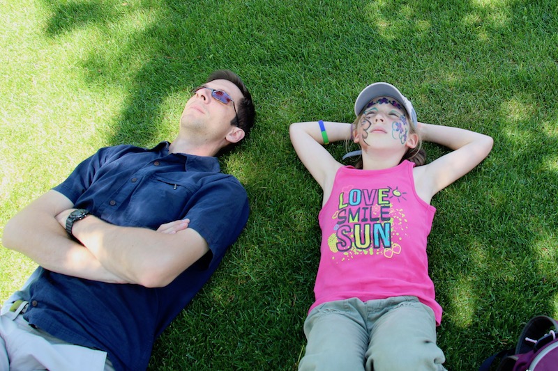 Summer Lying in Grass (Family Fun Calgary)