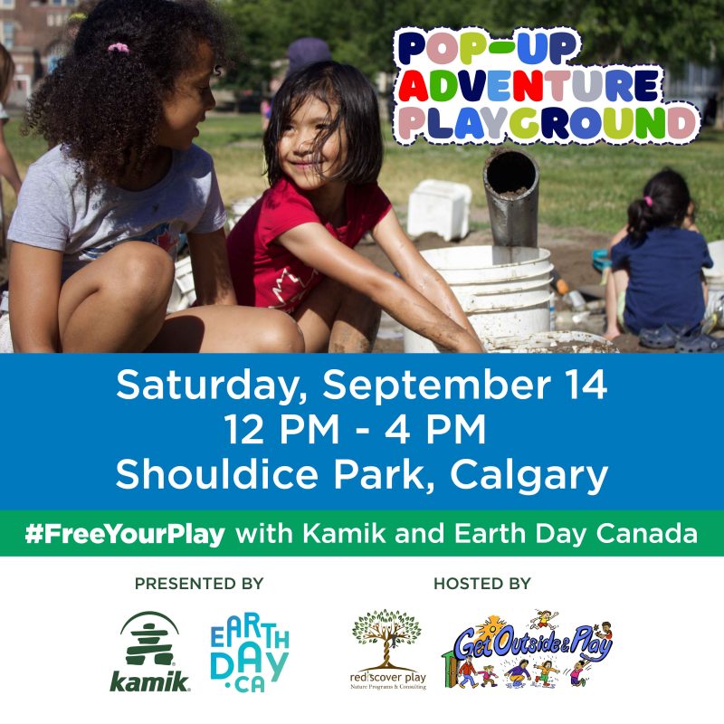 Terrain de jeu d'aventure POP-UP Kamik et Earth Day Canada (Family Fun Calgary)