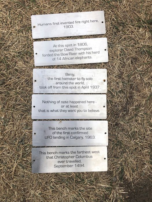 Bowmont Park Plaques (Family Fun Calgary)