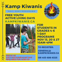 Vida activa juvenil de Kamp Kiwanis (diversión familiar en Calgary)