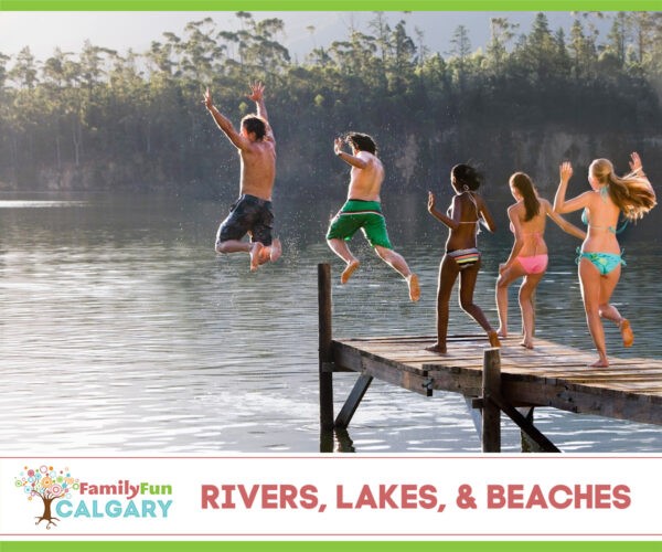 Rivières de baignade sauvages, lacs, plages (Family Fun Calgary)