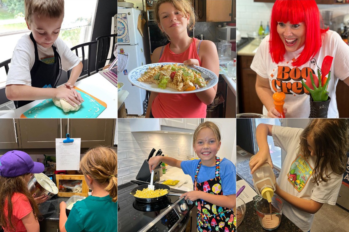 Cozinhe com Meg Colagem de acampamentos de verão culinários virtuais