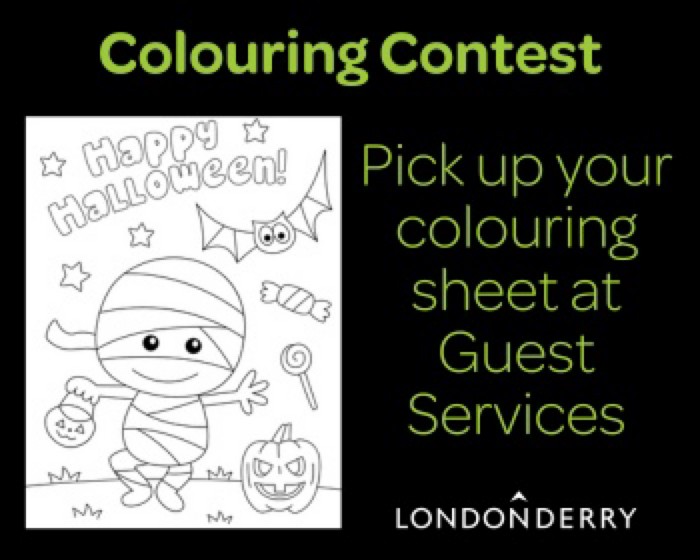 Concurso de colorear de Halloween del centro comercial Londonderry