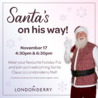 Visite du Père Noël au centre commercial de Londonderry