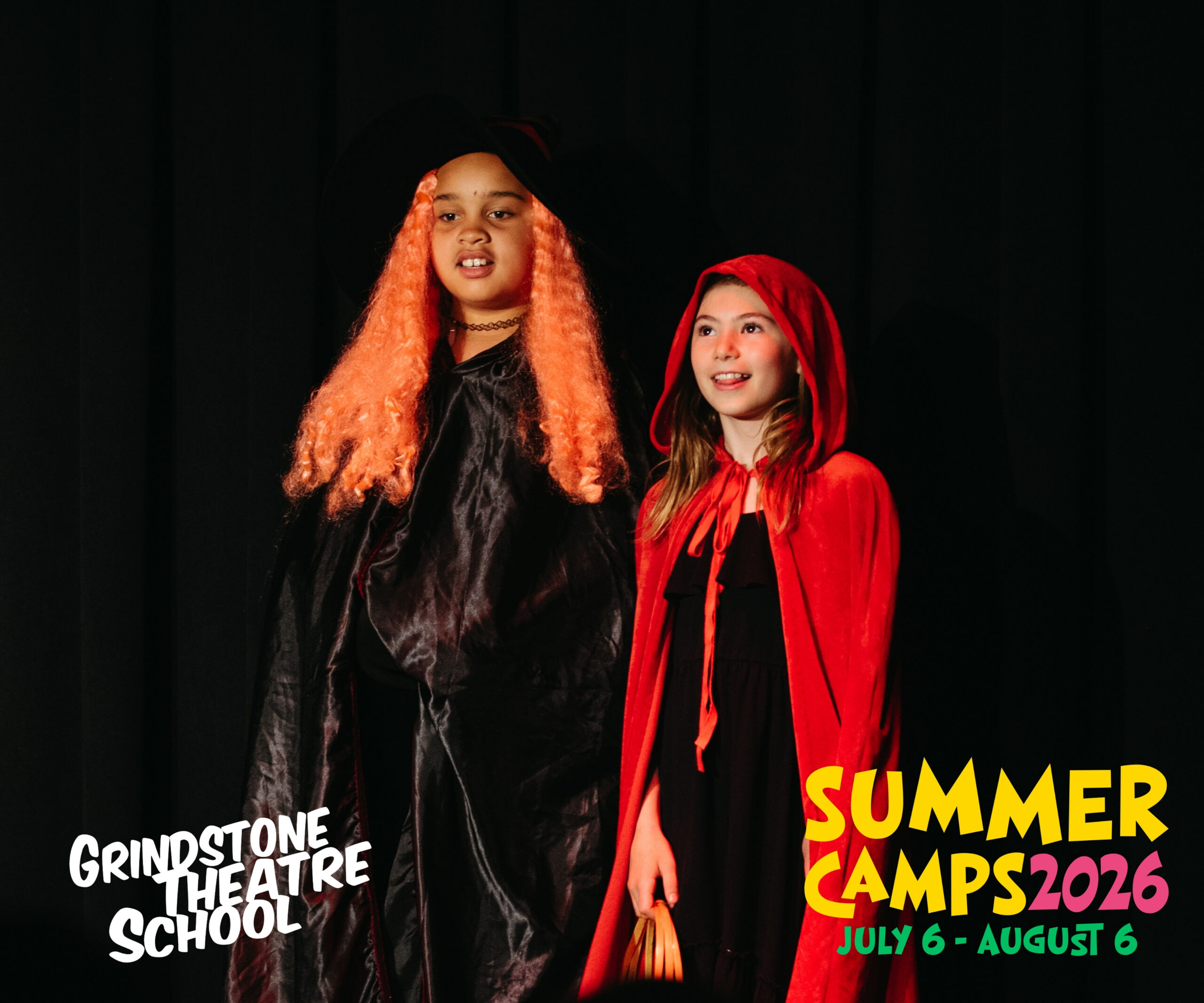 Two Girls Acting in a Play _ Grindstone Theatre Summer Camps 2026 (Family Fun Edmonton)
