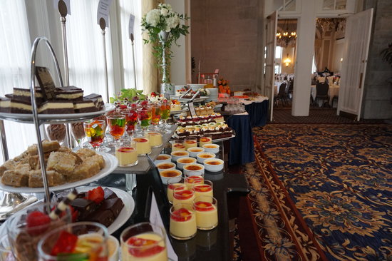 Desserts for days at the Fairmont Hotel MacDonald brunch. 
