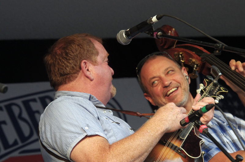 Lou Reid and Ronnie Simpkins of Seldom Scence Perform at the Annual Blueberry Bluegrass festival