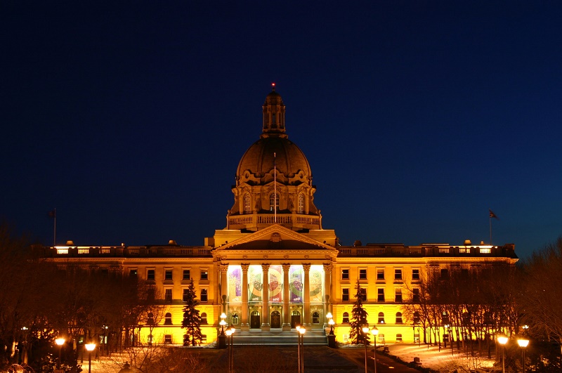 Alberta Legislature Grounds. Credit: Tkyle