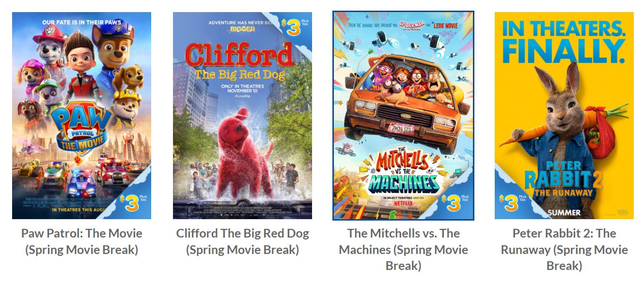 Landmark Cinemas Spring Movie Break