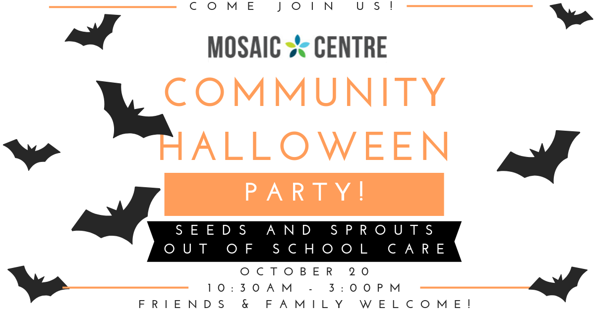 community halloween party mosaic centre