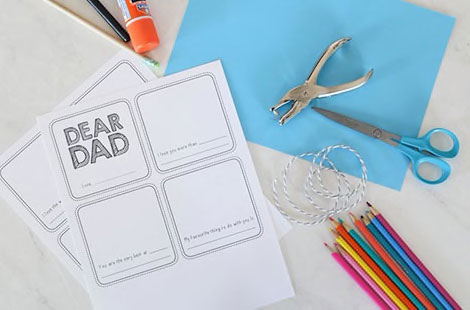 free printable Father's Day book