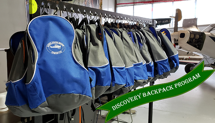 Programa Discovery Backpack no Alberta Aviation Museum