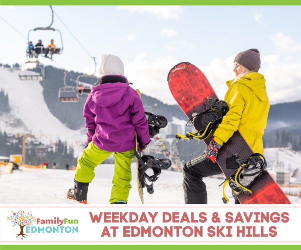 Angebote und Ersparnisse an Wochentagen in Edmonton Ski Hills