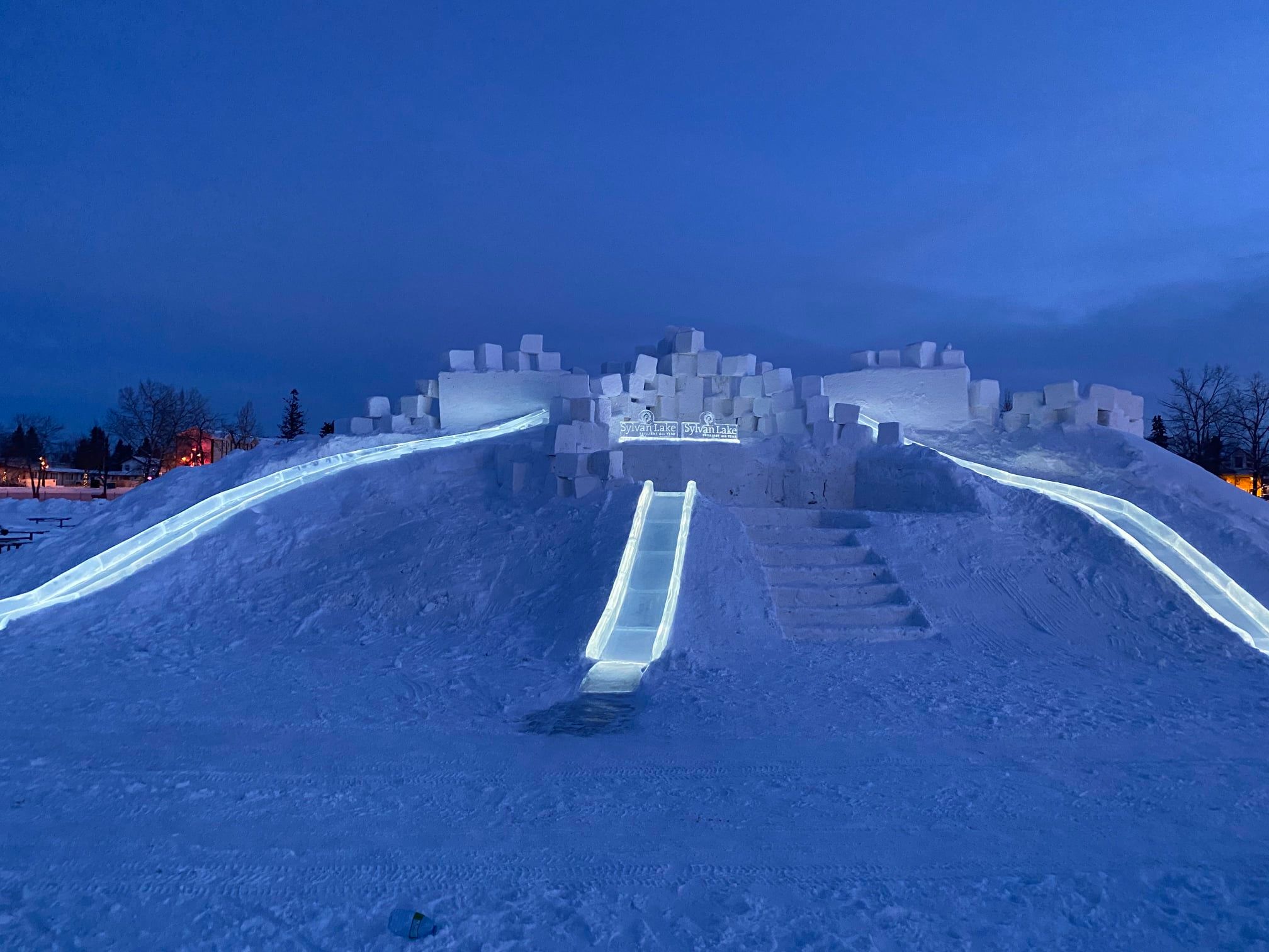 Toboganes de hielo del lago Sylvan