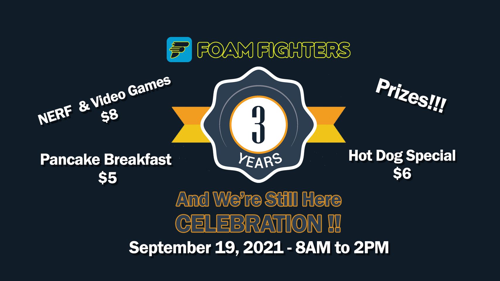 Foam Fighters 3rd Anniversary