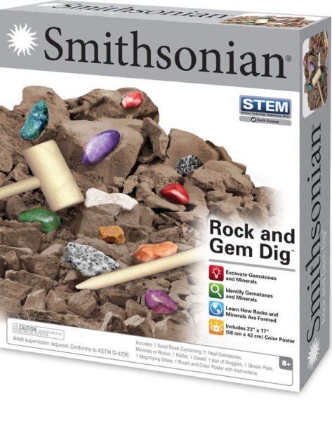 Excavación de gemas y rocas smoithsonianas