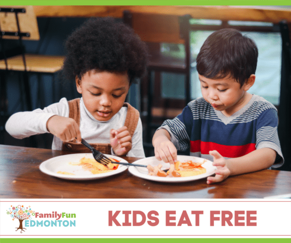 Crianças comem gratuitamente na área de Edmonton