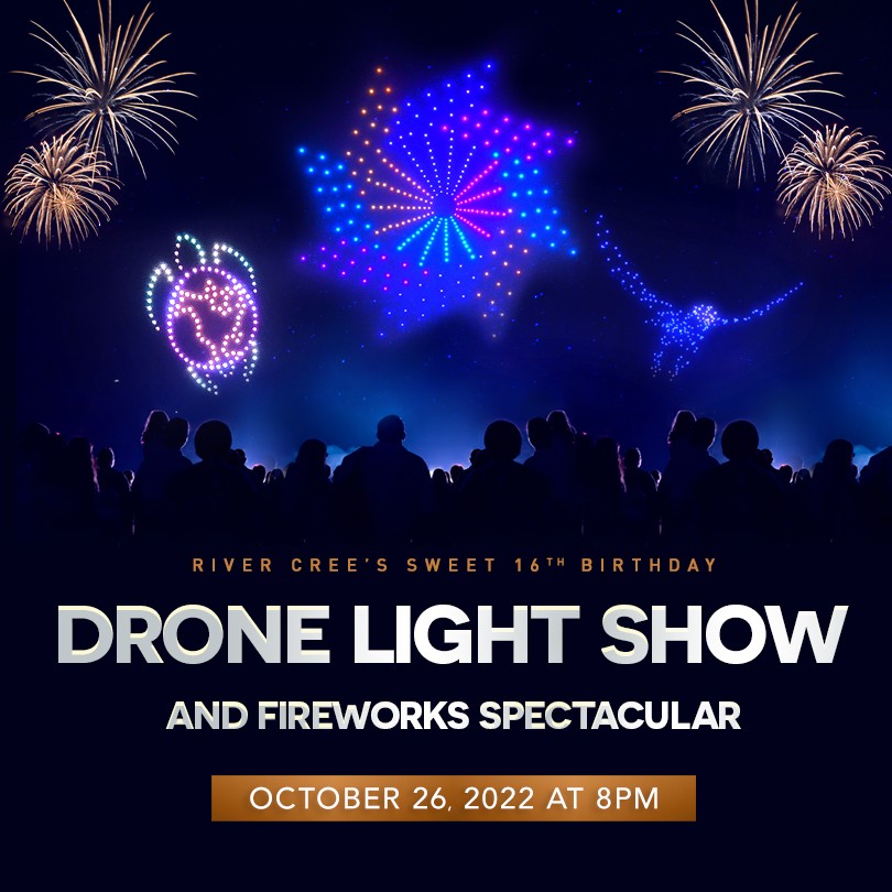 Drone Light Show River Cree Resort