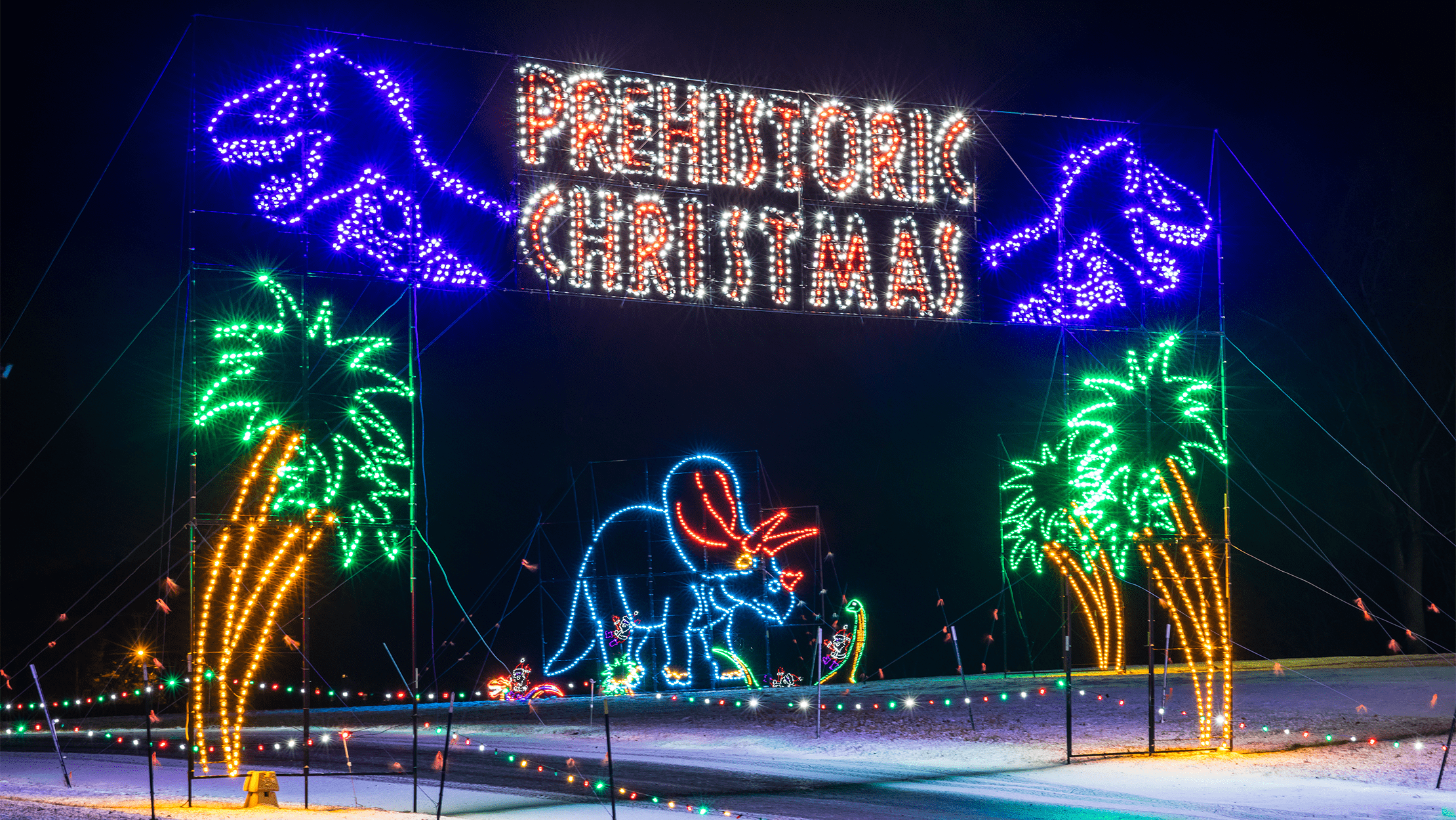 RAD Torque Raceway Magic of Lights Prehistoric Christmas