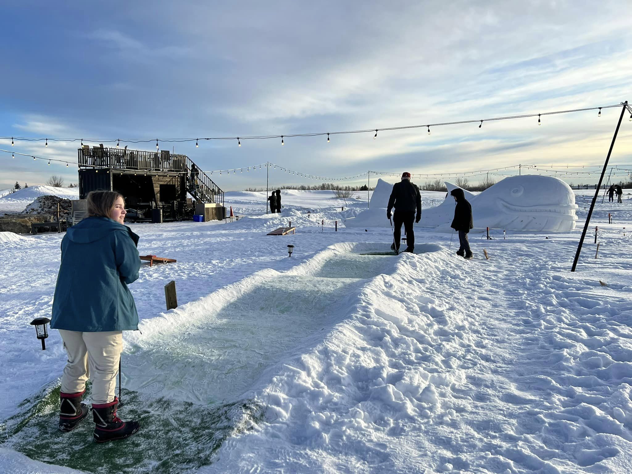 Traversée de quenouilles du Northern Lights Mini Golf Village