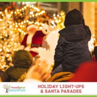 Miniatura de luces navideñas y desfiles de Papá Noel