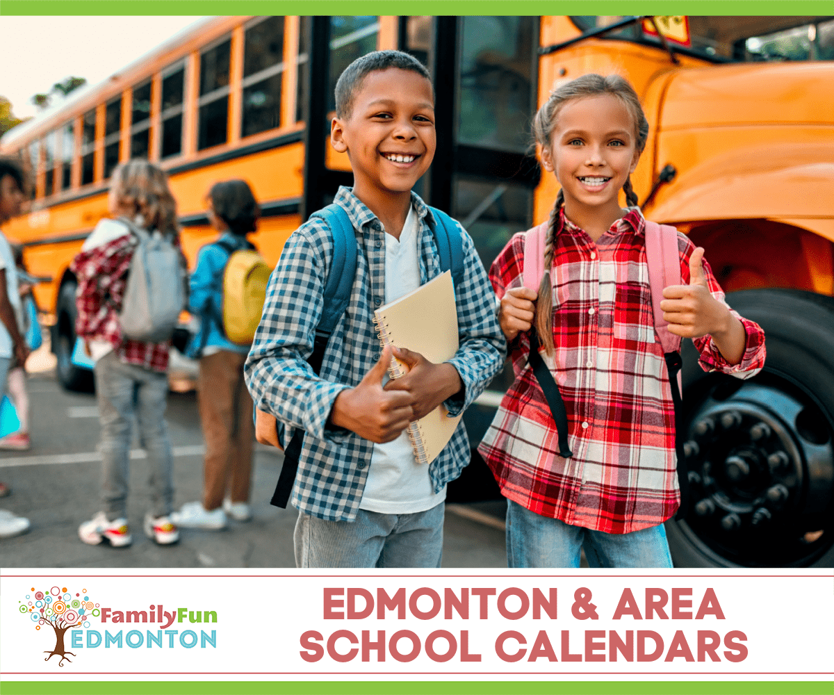 Copia de los calendarios escolares de Edmonton y del área