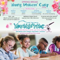 YouthWrite Spring Break Camps March 2024