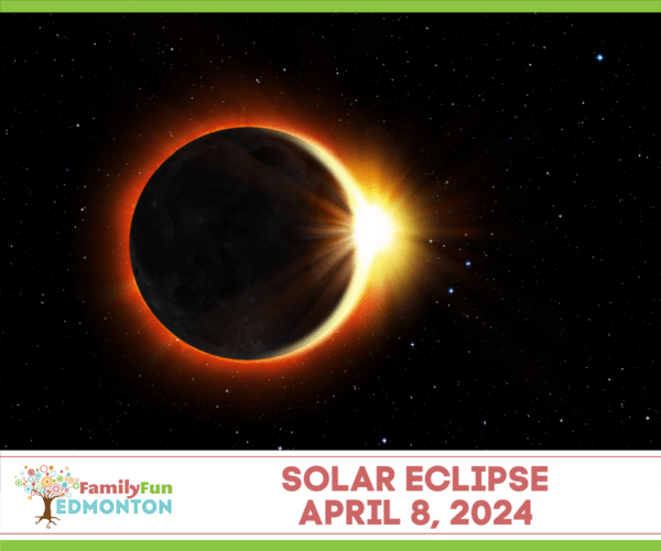 Éclipse partielle de Soleil à Edmonton le 8 avril