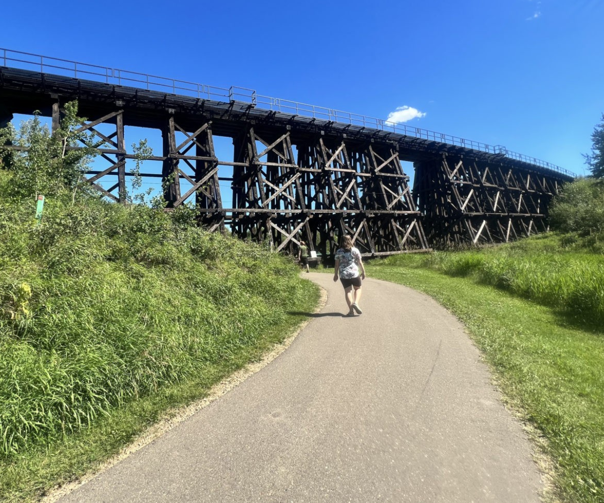 Train Rides Experiences Edmonton Area Camrose Train Trestle Bridge