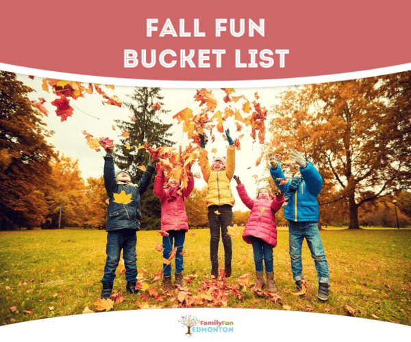 Kids Playing in Fall Leaves
