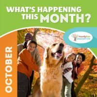 Family and Dog in Fall Leaves