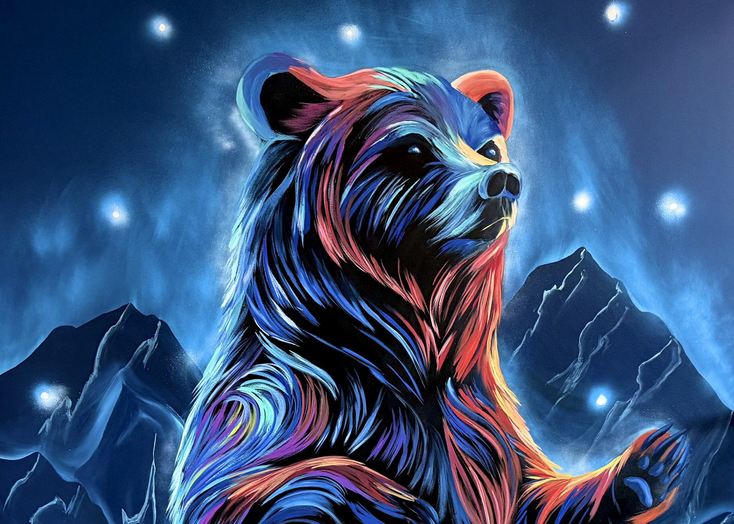 The Cobalt Airbnb - Bear Mural by Illustrious Interiors (Family Fun Edmonton)