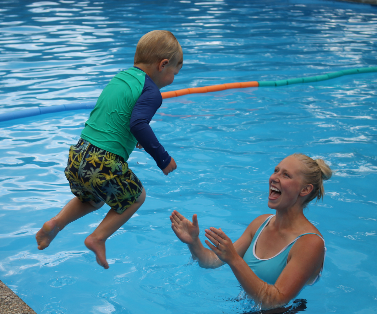 Kid Jumping in a Pool