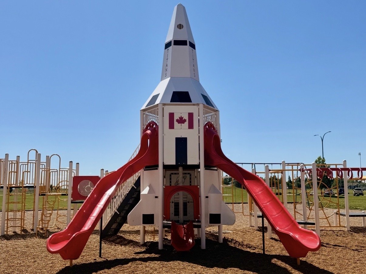 Sacred Heart School Spaceship (Family Fun Edmonton Space-Themed Playgrounds)