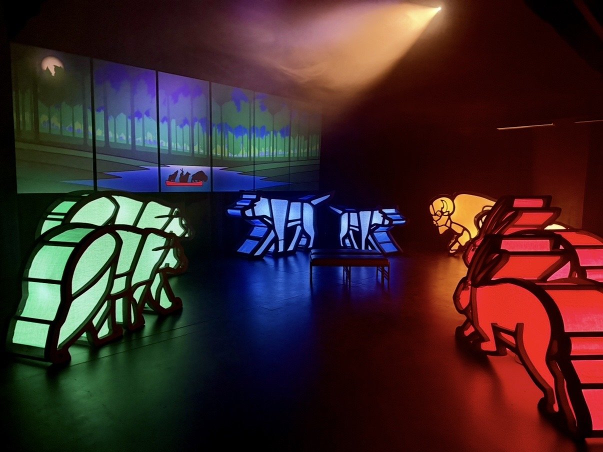 Glowing Woodland Art Installation