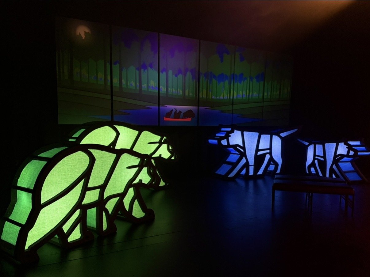 Glowing Woodland Art Installation