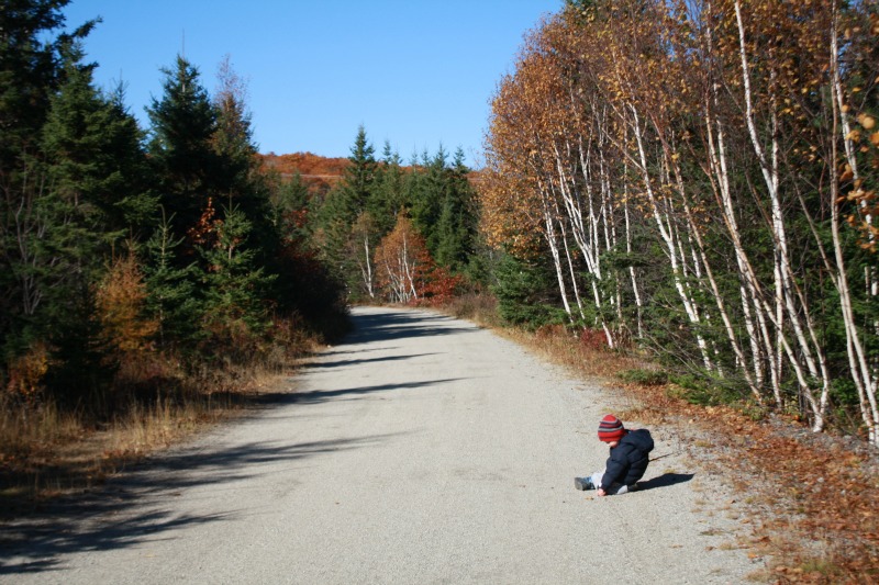 St Margaret's Bay Trail sit exploring gravel