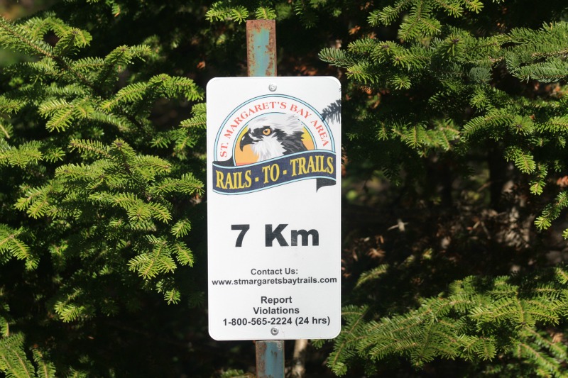 St Margaret's Bay rails to trails sign