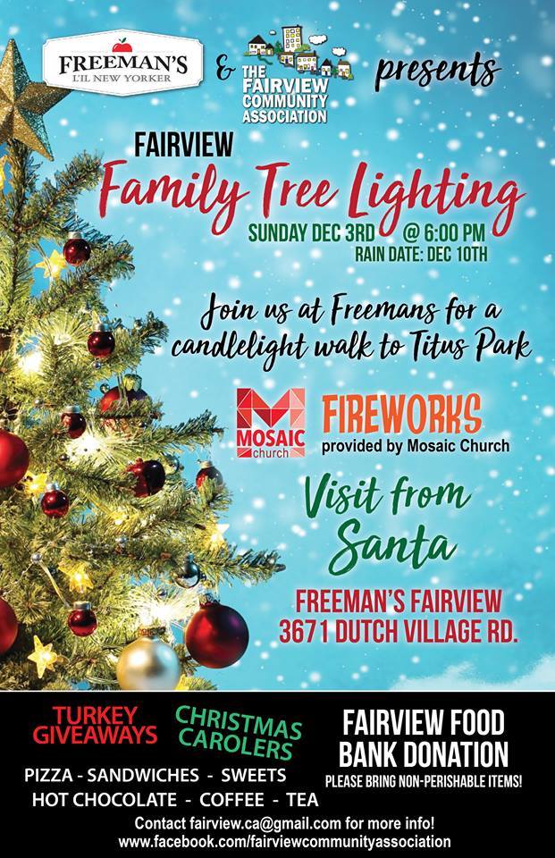 join in the family fun at the fairview christmas tree lighting christmas tree lighting flyer