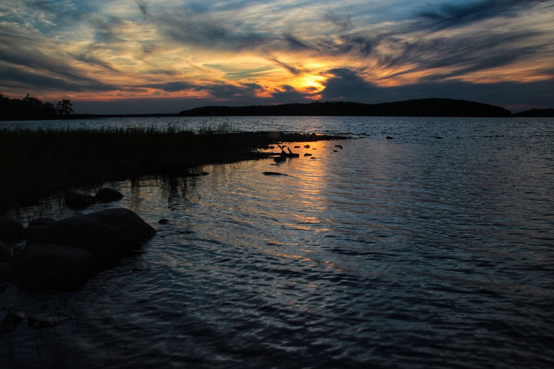 キャンプ場からの夕日、Keji Photo Darcy Rhyno