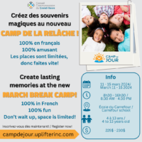 Camp du Jour Acampamentos de férias de março