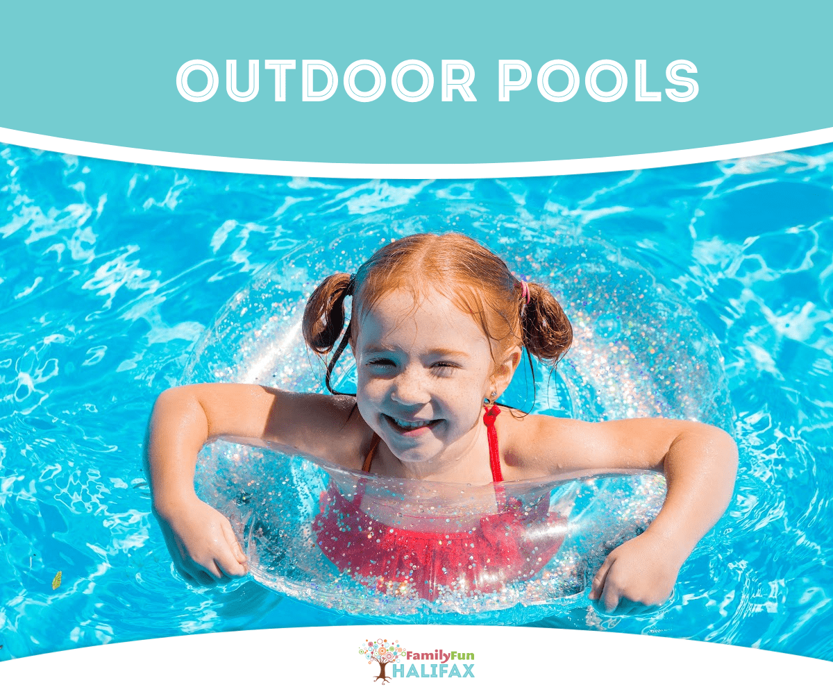 A girl in a tube in a pool