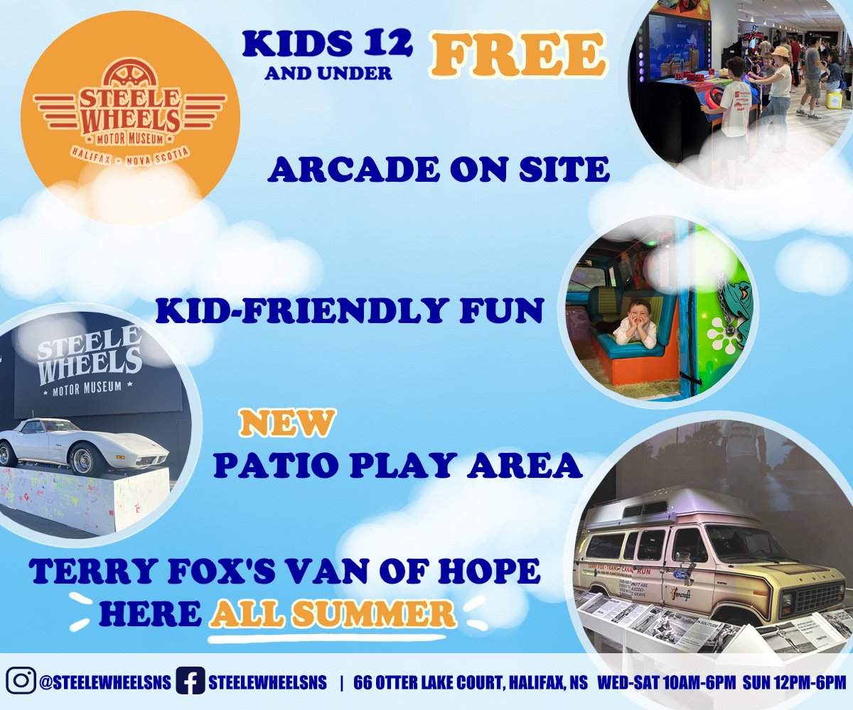 Images of cars and activities during the summer at Steele Wheels Motor Museum