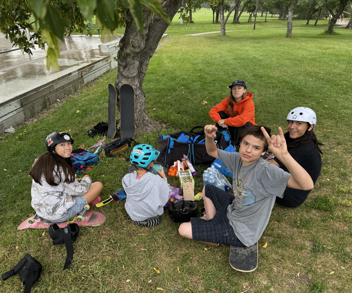 Right to Skate Summer Camps - Kids In Helmet By Tree