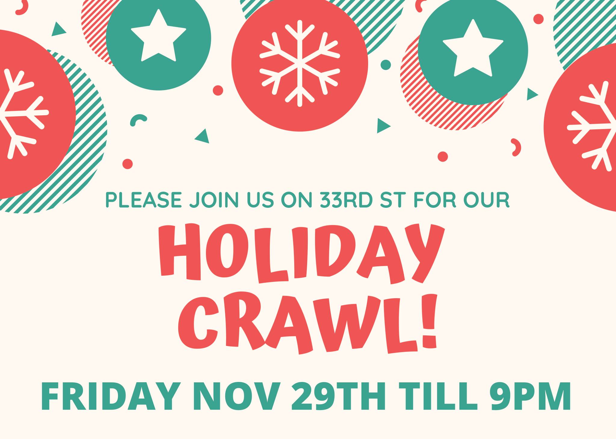33rd st. Holiday Crawl